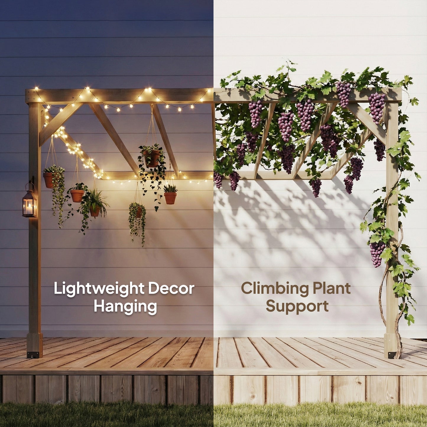 Lean-To Wooden Pergola Kit