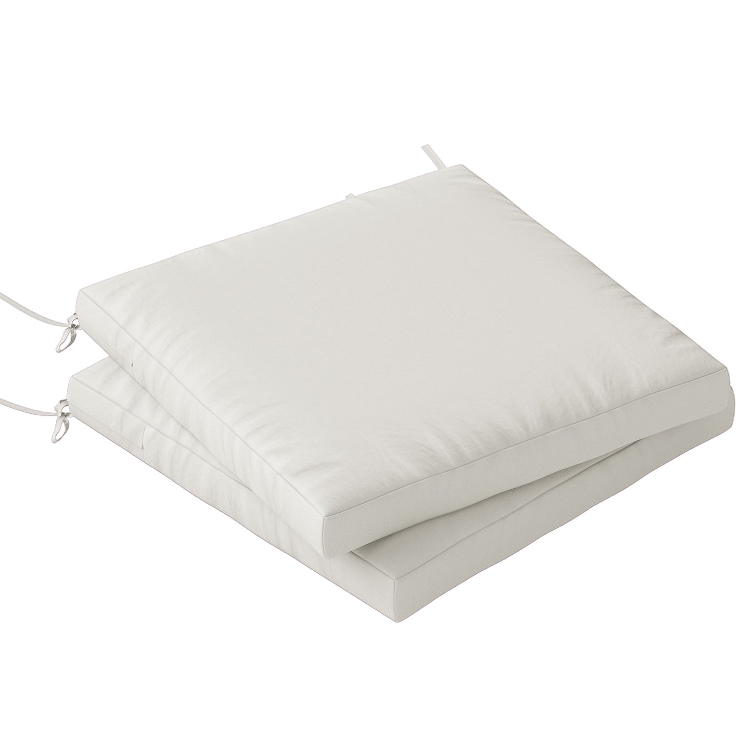 Outdoor Seat Cushions Set of 2 with Ties, Waterproof Garden Seat Pads