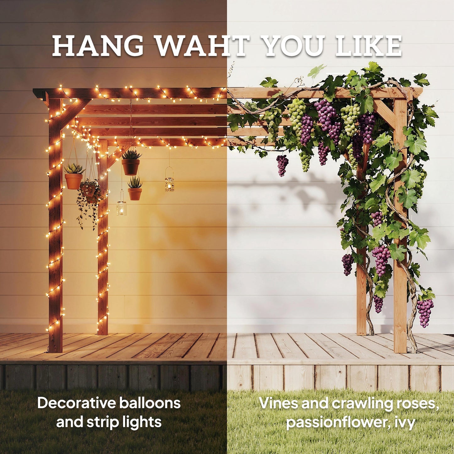 3 x 3 m Wooden Pergola Kit