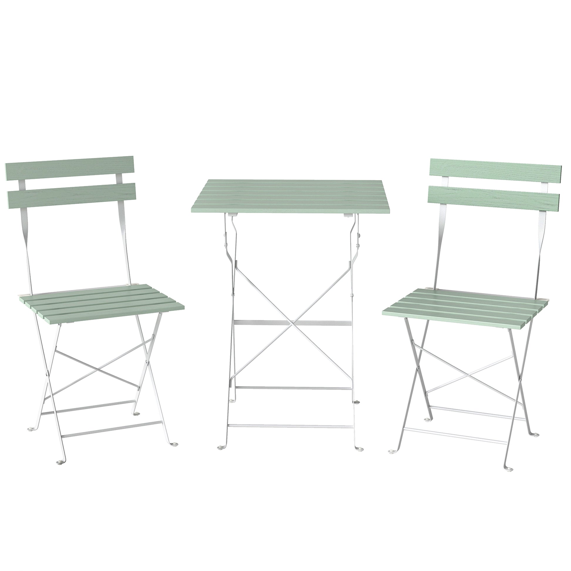 Outdoor Bistro Set Folding Patio Furniture Set with 2 Chairs Table