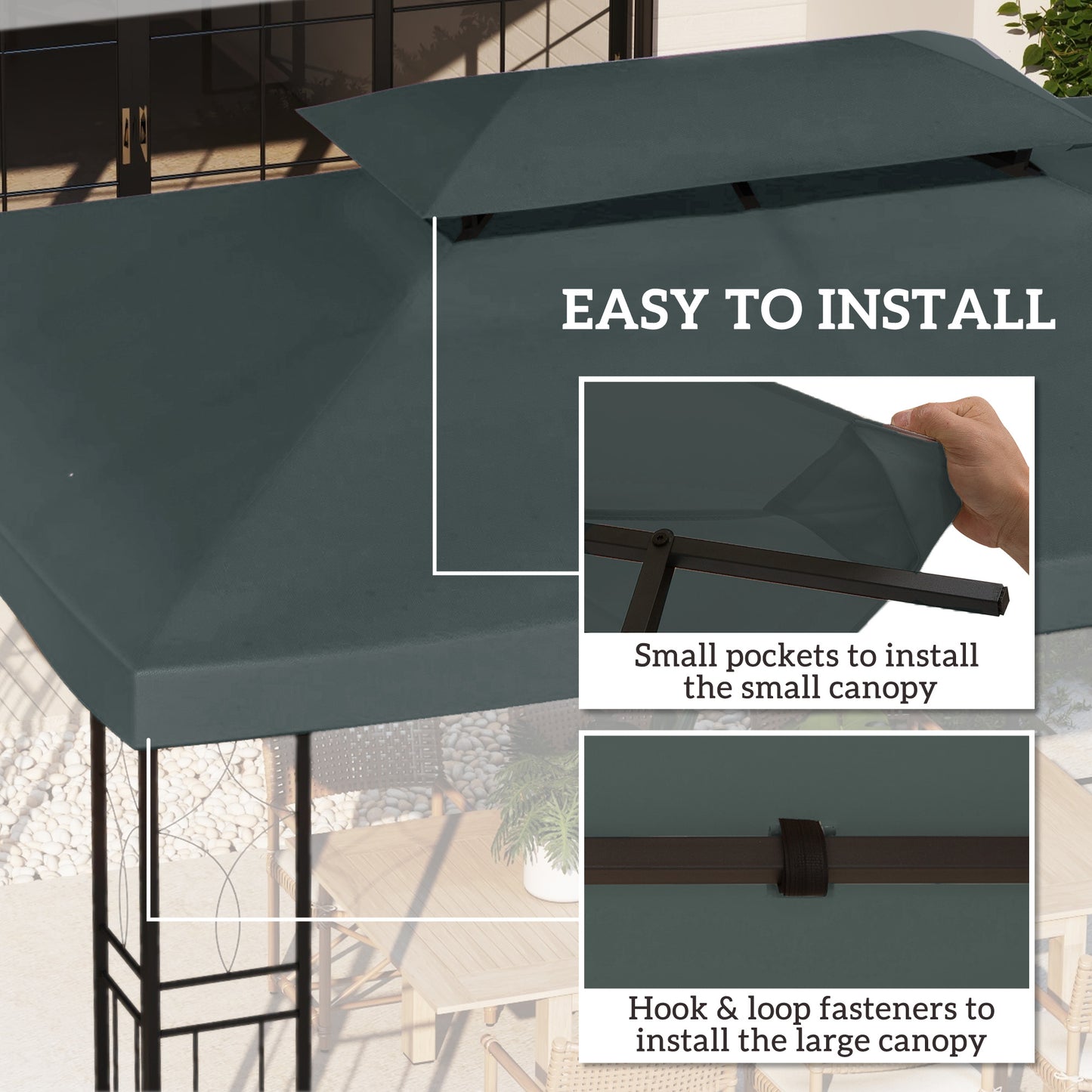 Gazebo Roof Replacement, for 3 x 4m Frames