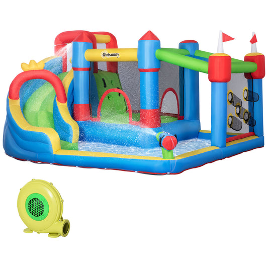 6 in 1 Kids Bouncy Castle, with Water Slide, Water Gun