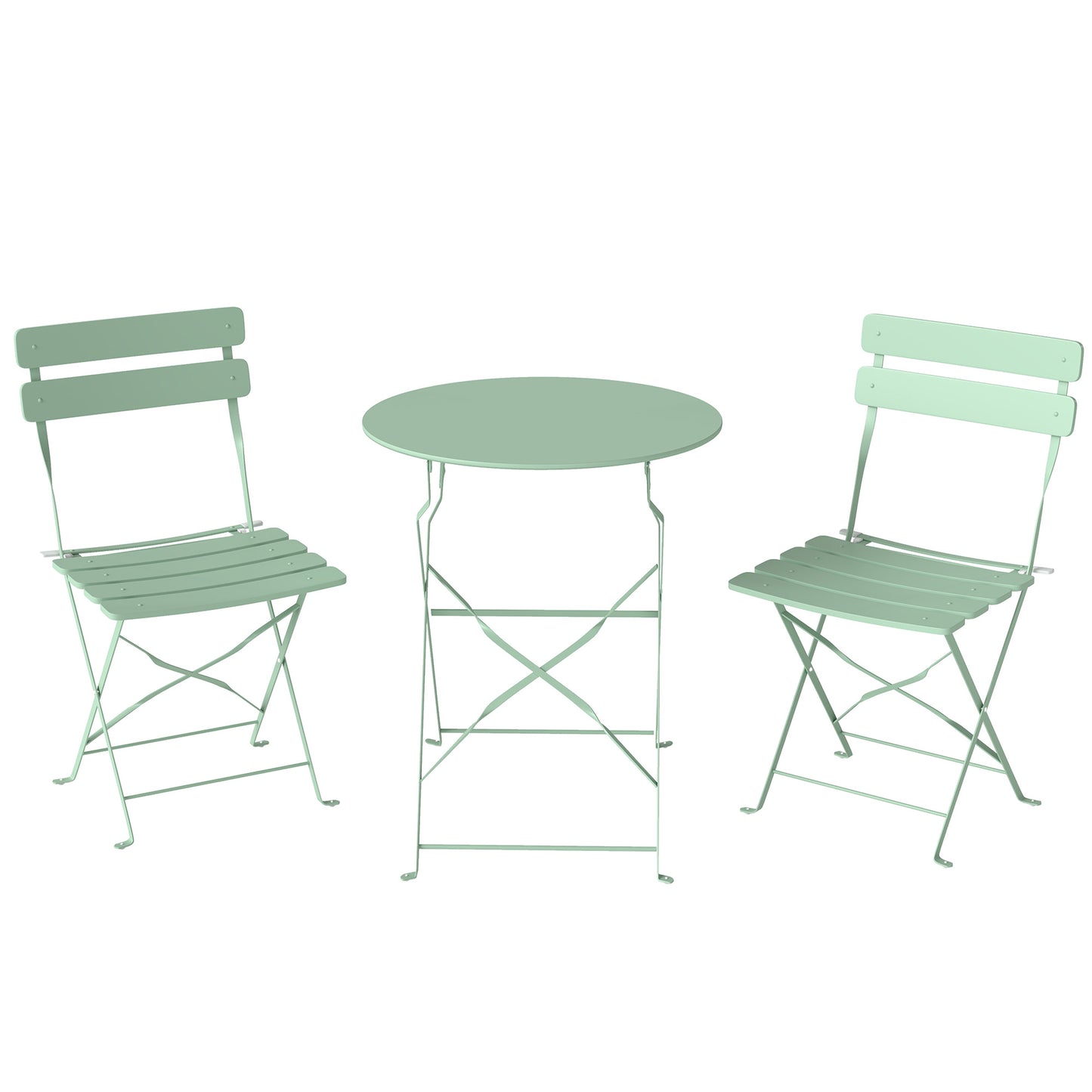 Folding Garden Bistro Set, Outdoor Round Bistro Table
