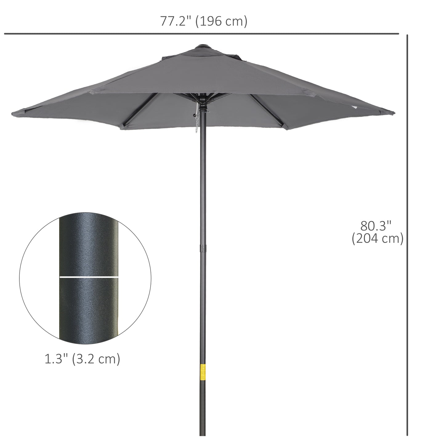 2m Garden Parasol Umbrella