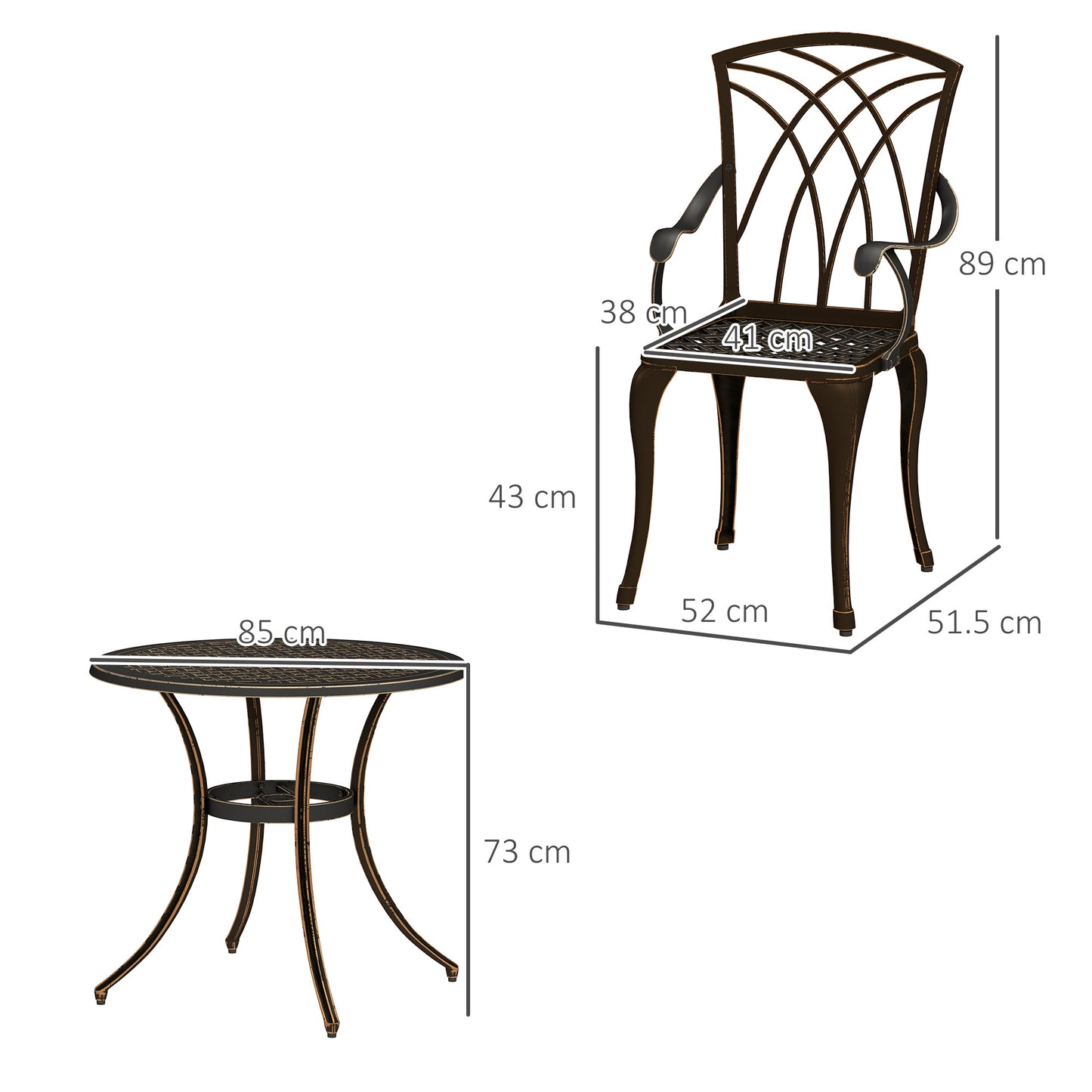 5 Pieces Garden Dining Set for 4