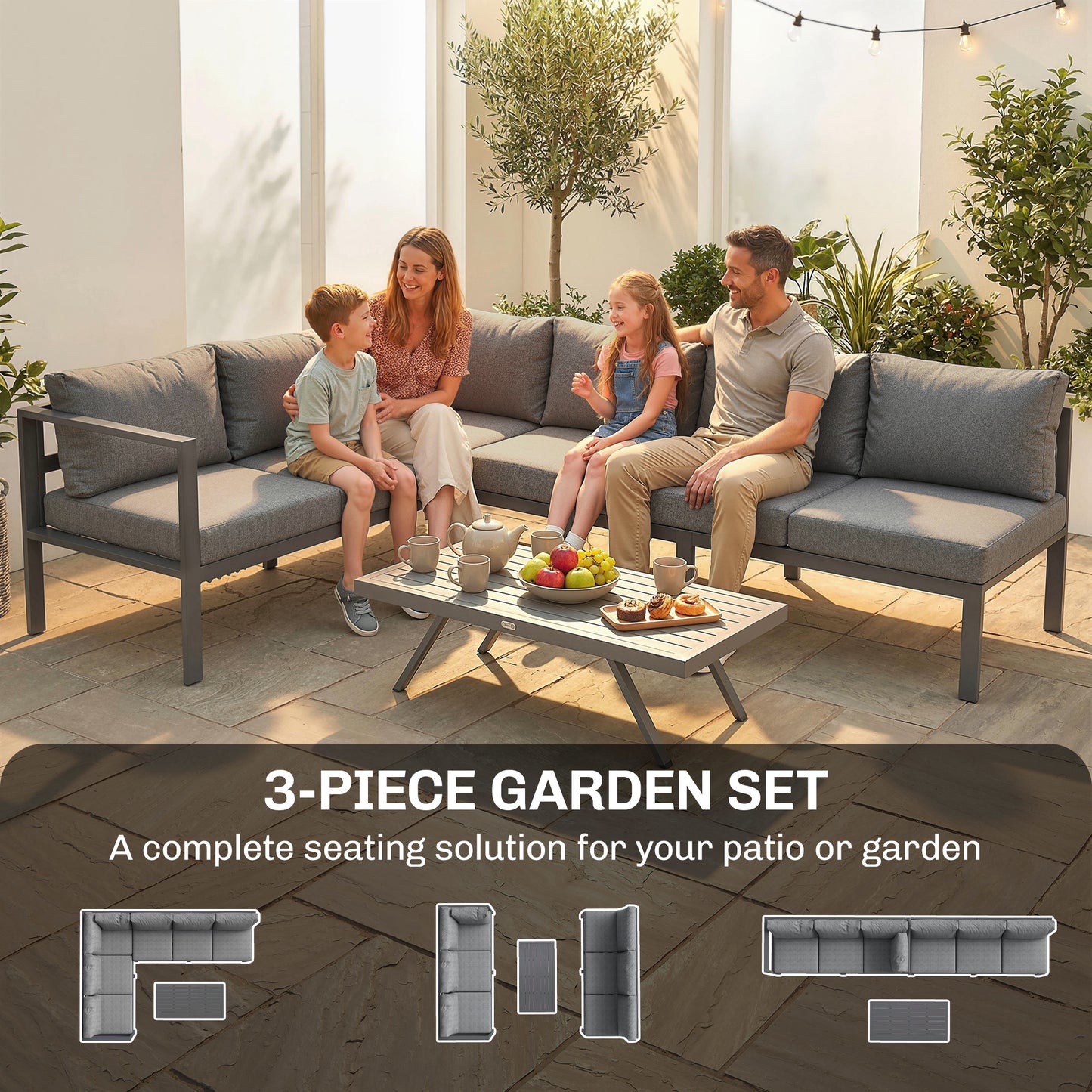 3 Pieces Garden Furniture Set (1)