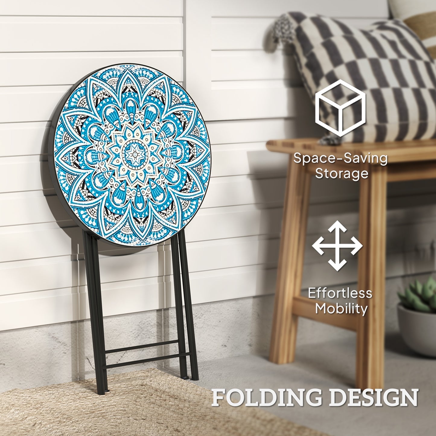 Mosaic Outdoor Garden Table (2)