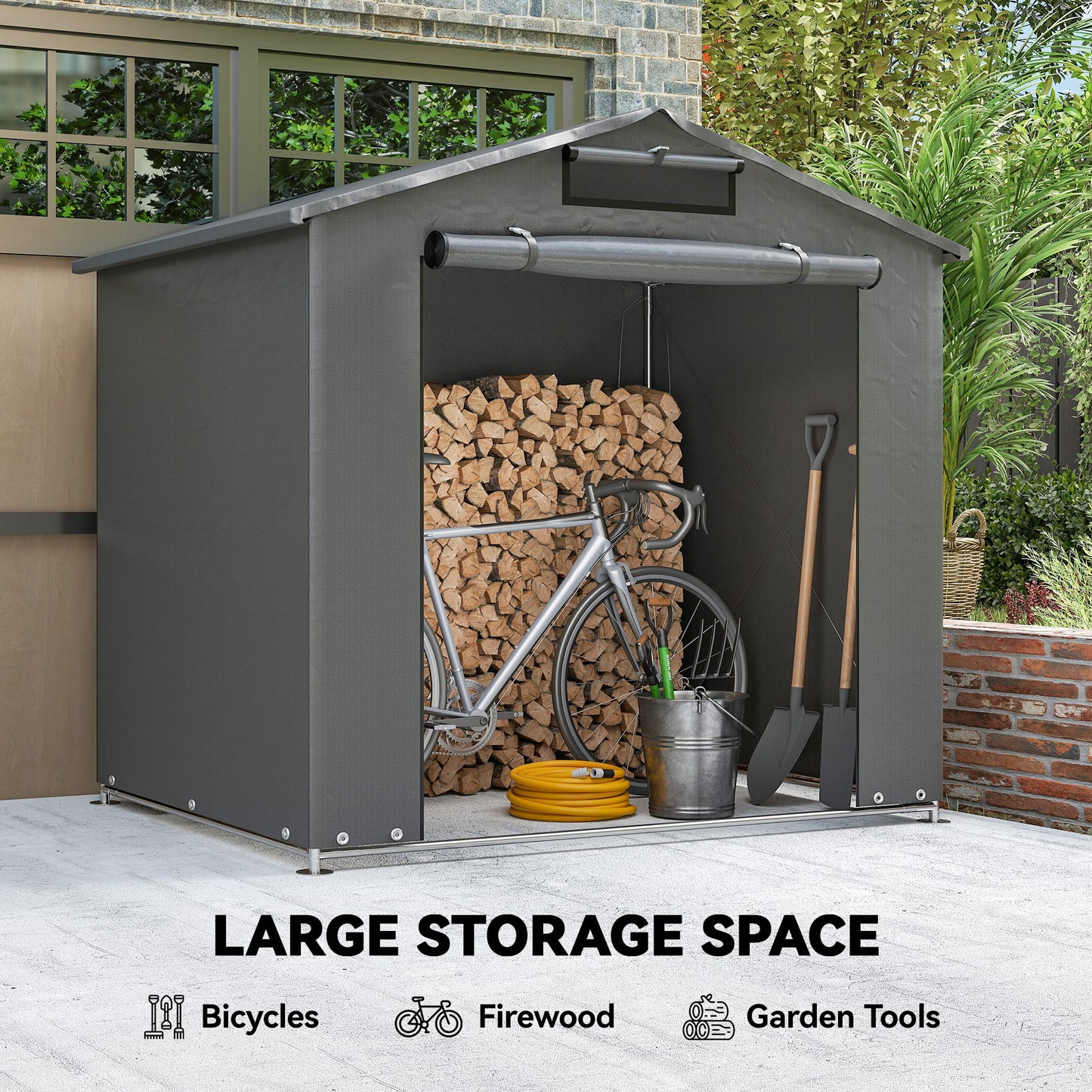 6 x 4 ft Outdoor Garden Storage Shed