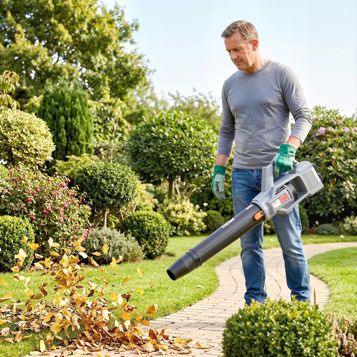 Leaf Blower Cordless with 2 x 4000mAh Batteries & Charger