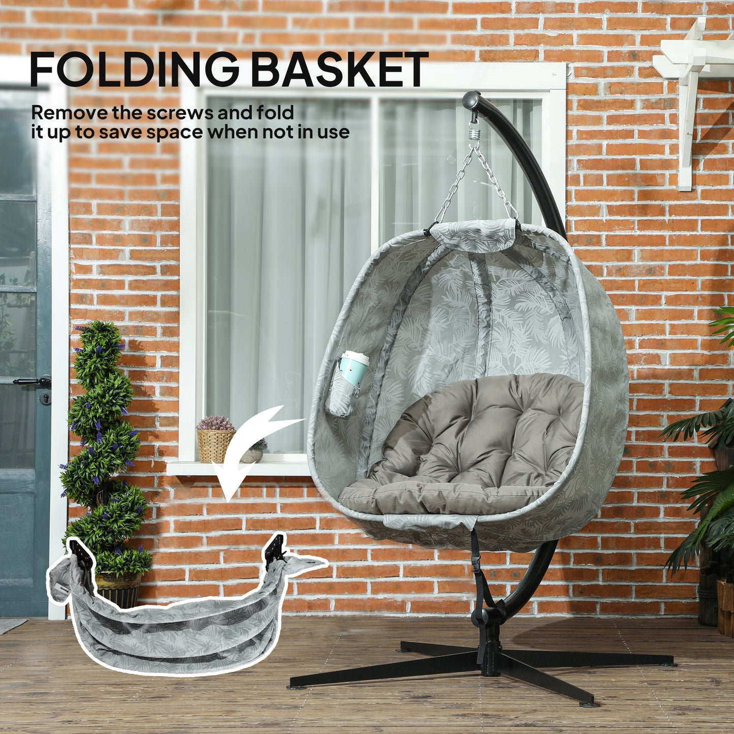 Hanging Egg Chair Outdoor Indoor Garden Swing Chair (3)