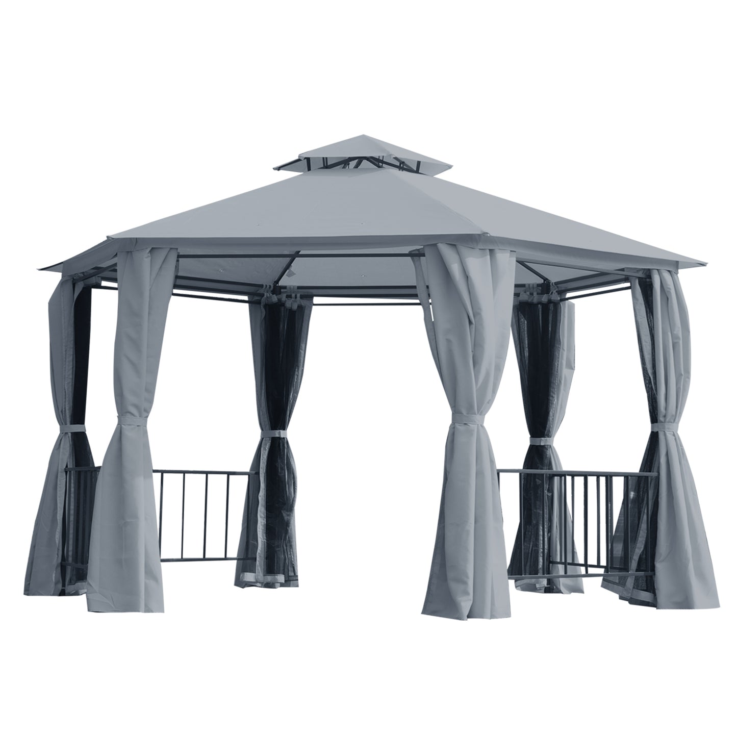 3 x 3(m) Hexagon Gazebo Patio Canopy Party Tent Outdoor Garden