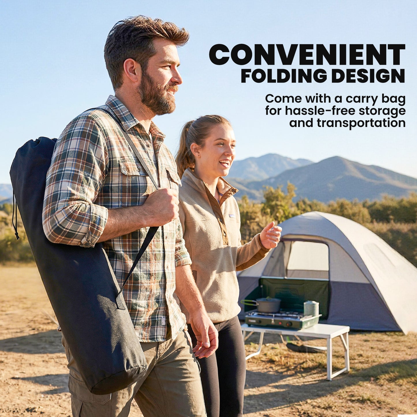 Padded Camping Chair Adults Heavy Duty Folding Chair Side Pocket