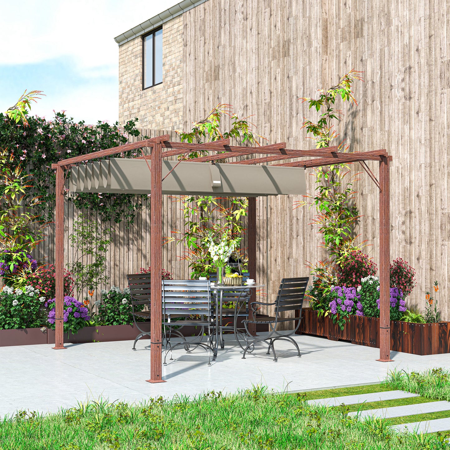 3 x 3 m Retractable Roof Pergola