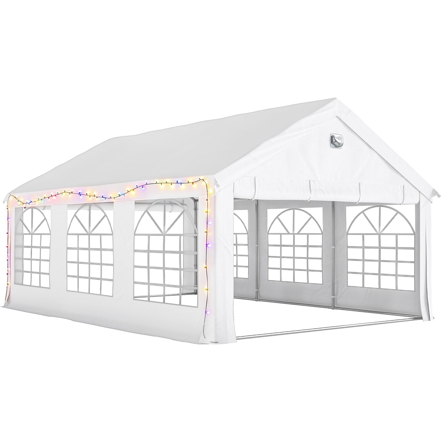 6 x 4 m Party Tent, Heavy Duty Gazebo Canopy with Windows