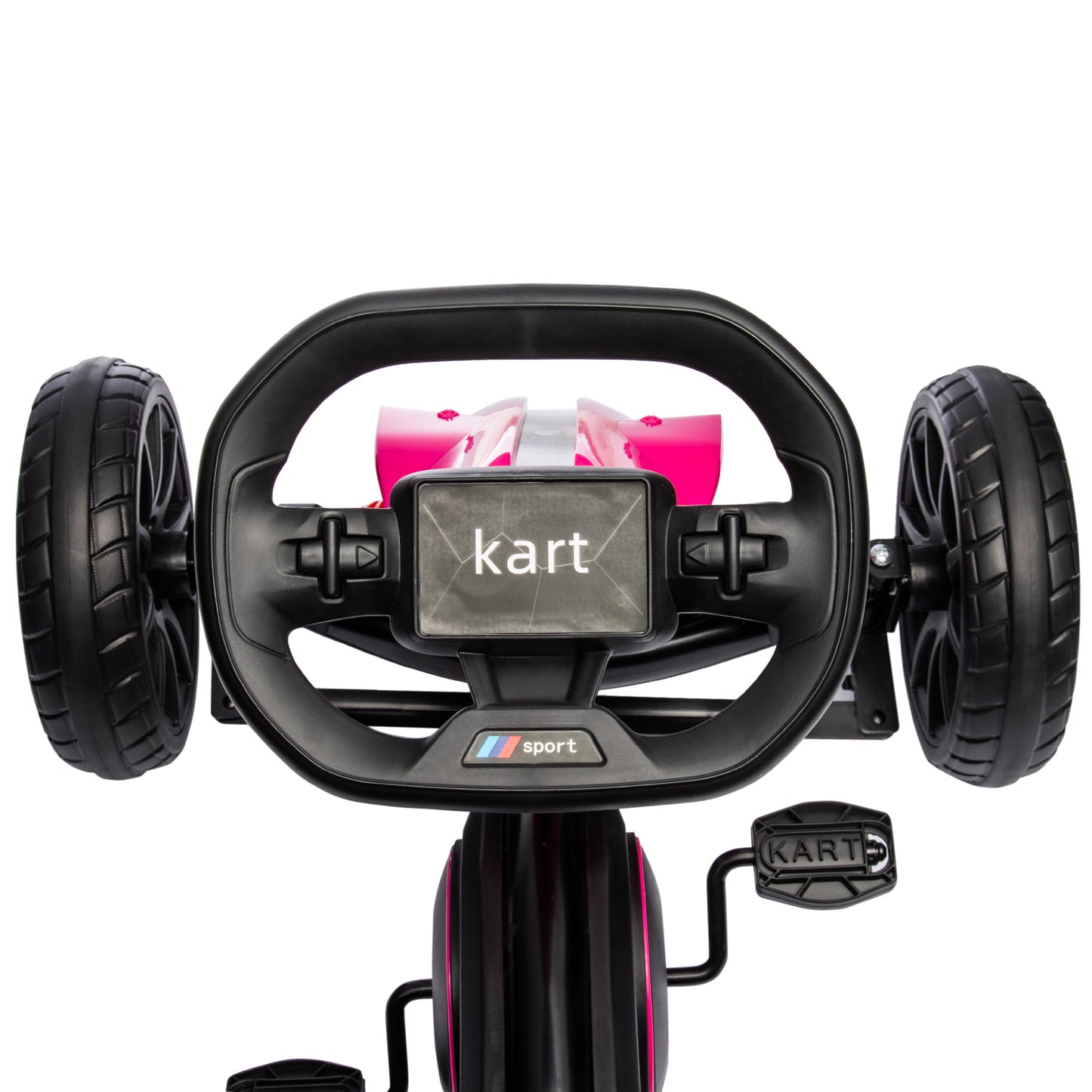Kids Pedal Go Kart, with Adjustable Seat, EVA Wheels, Seat, Handbrake