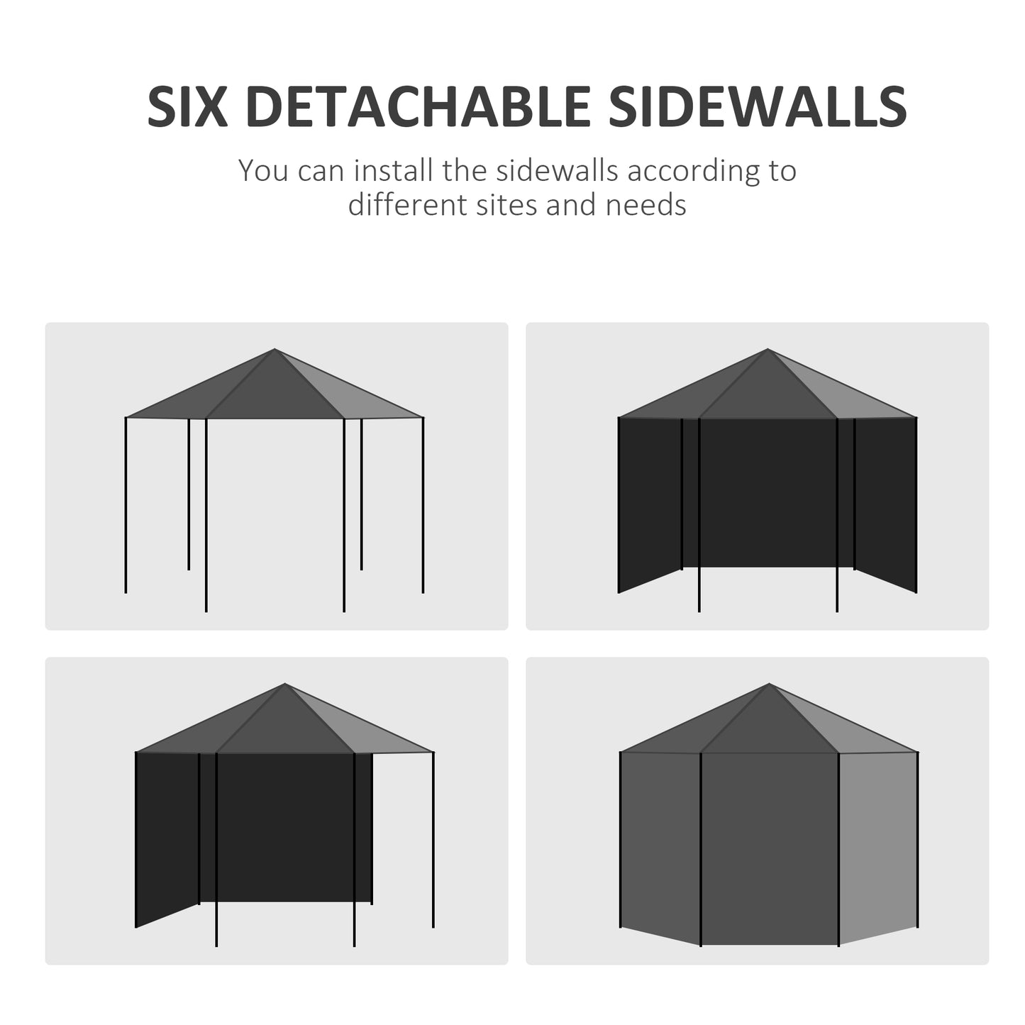 4 m Party Tent Wedding Gazebo Outdoor Waterproof PE Canopy Shade