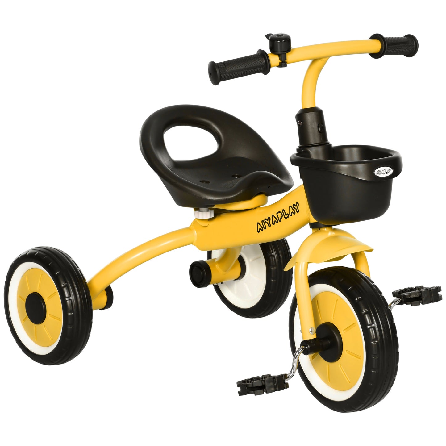 Kids Trike, Tricycle, with Adjustable Seat, Basket, Bell