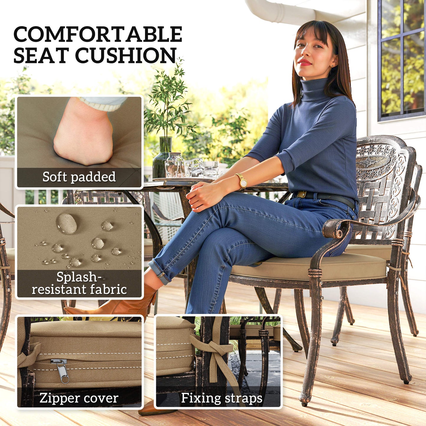 Five-Piece Cast Aluminium Garden Dining Set