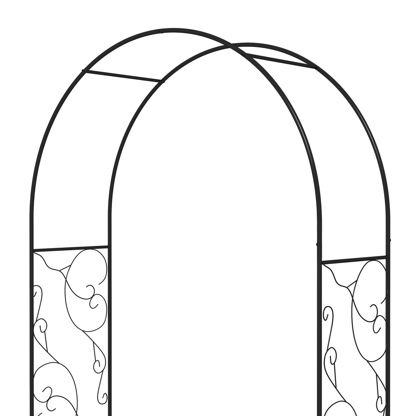 Outdoor Garden Arch with Double Gates (1)