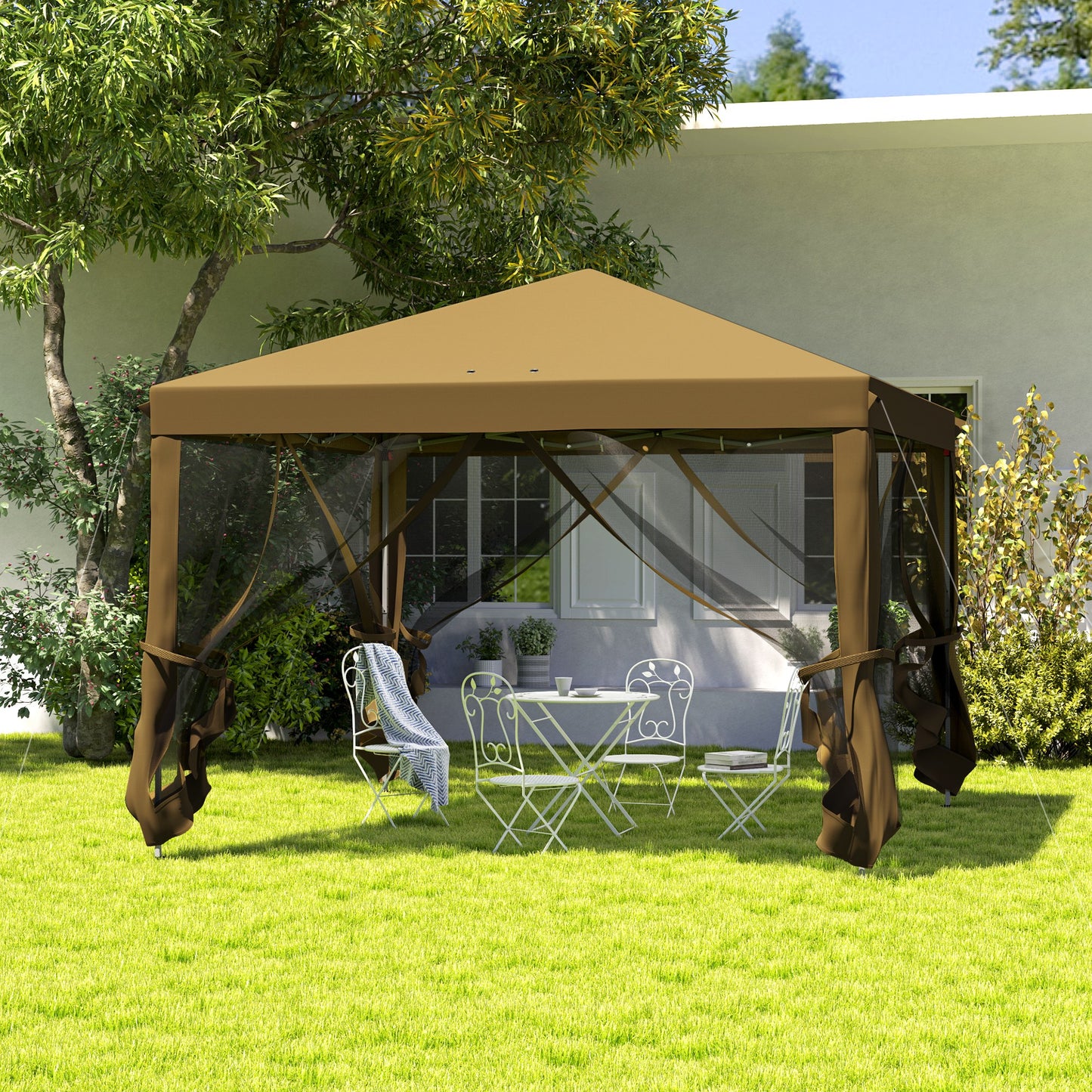 3 x 3 m Pop Up Gazebo, 420D Garden Tent Canopy