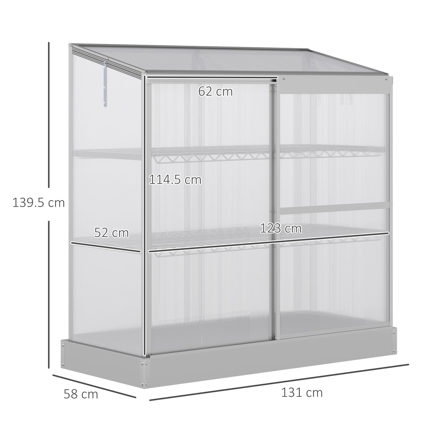 3 Tier Greenhouse Garden Outdoor Cold Frame Plant Flower Growth
