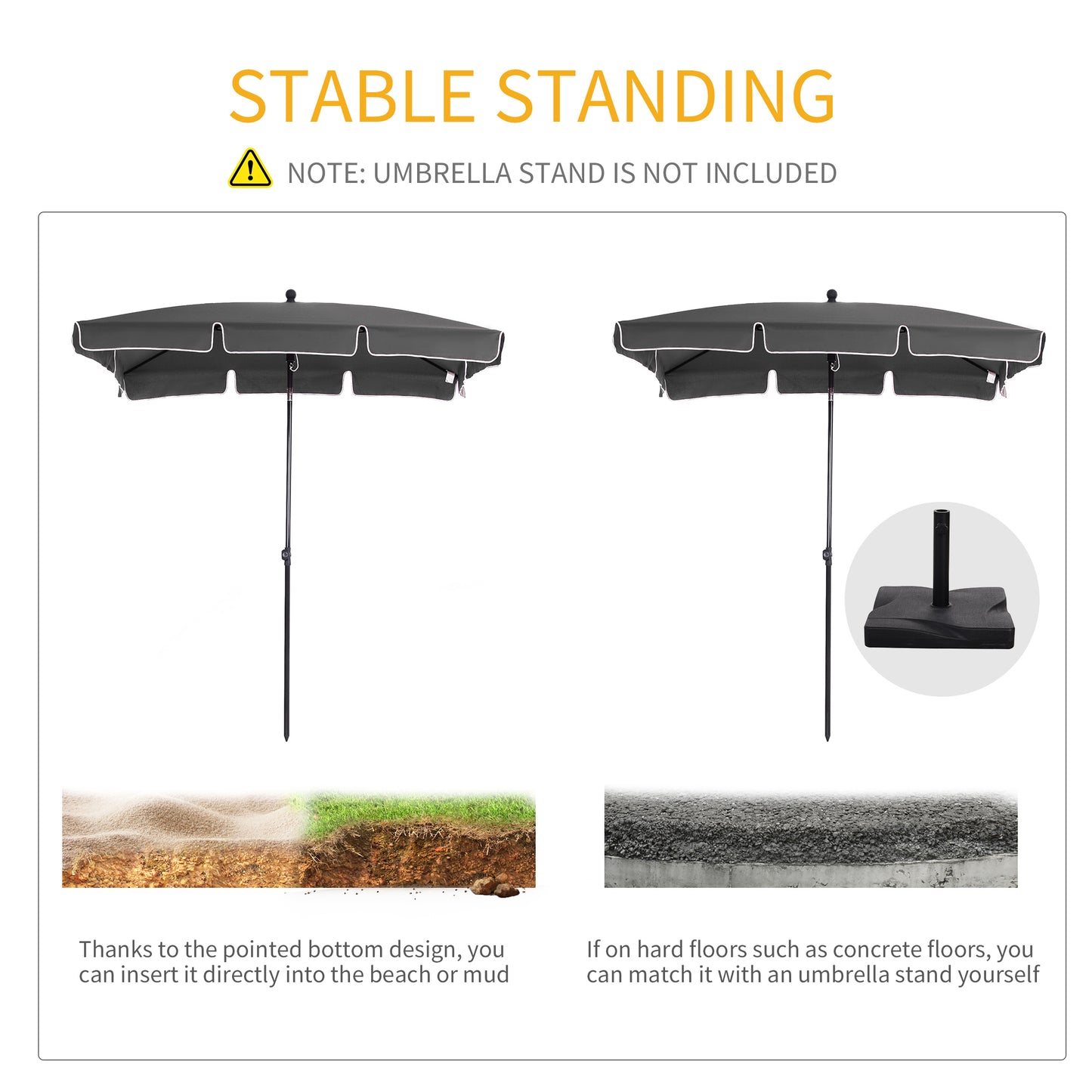Garden Parasol Umbrella, Outdoor Market Table Umbrella