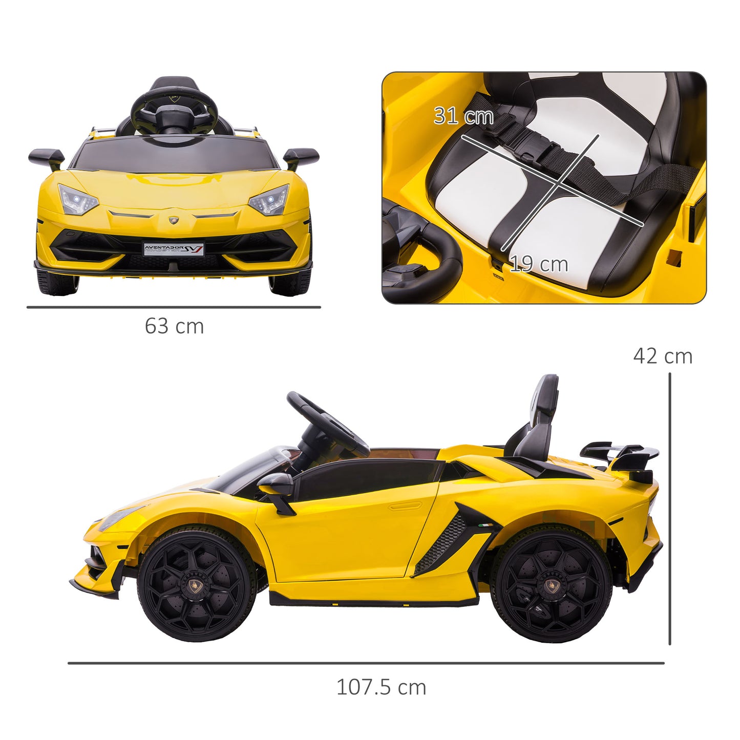 Lamborghini Licensed 12V kids Electric Car w/ Butterfly Doors