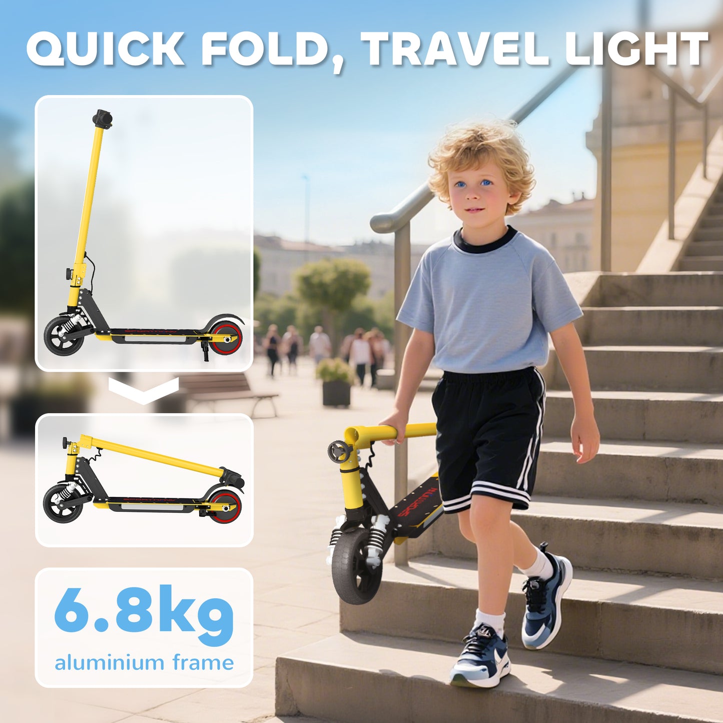 Folding Electric Scooter for Kids, with Dual Brakes (1)