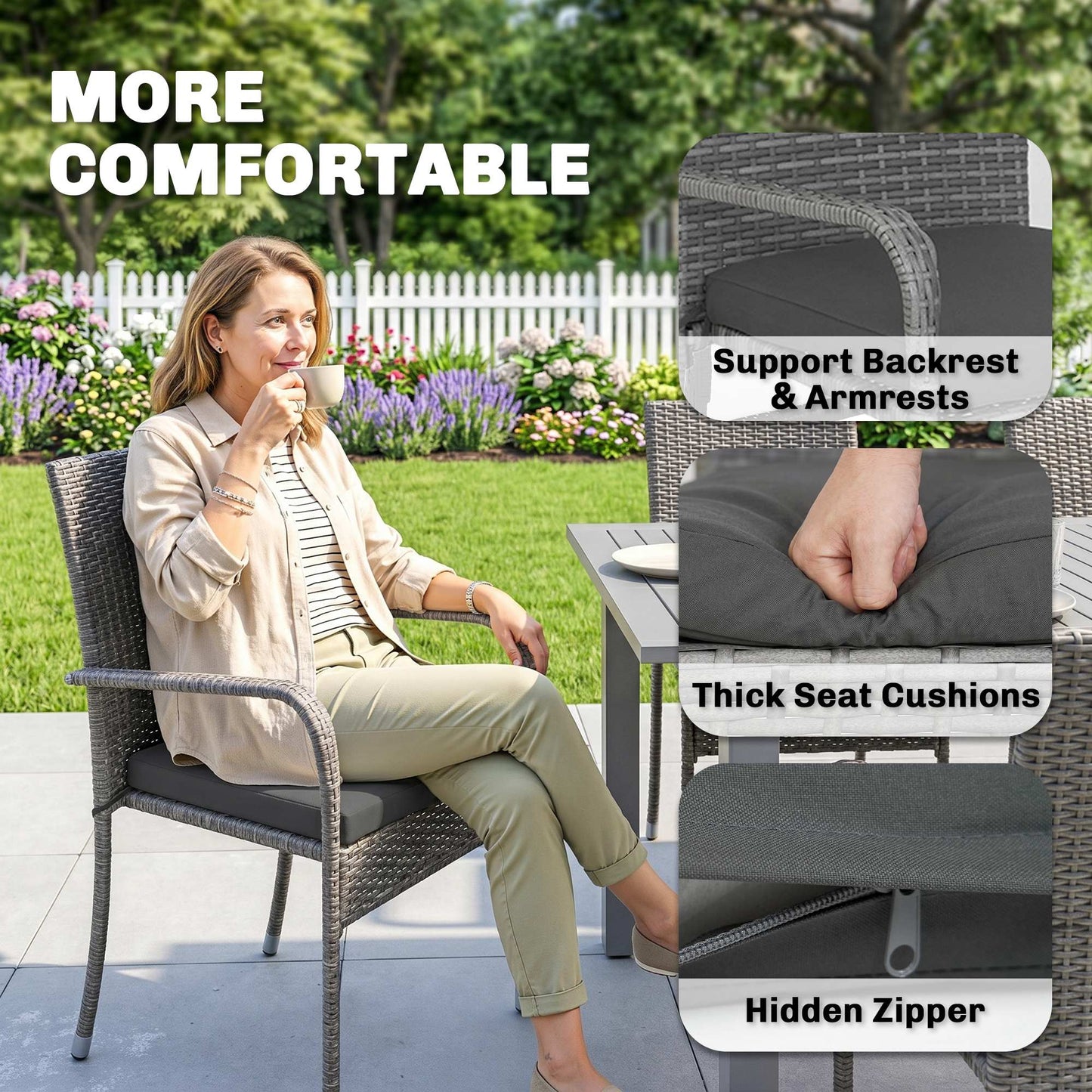 7 Piece Rattan Garden Furniture Set