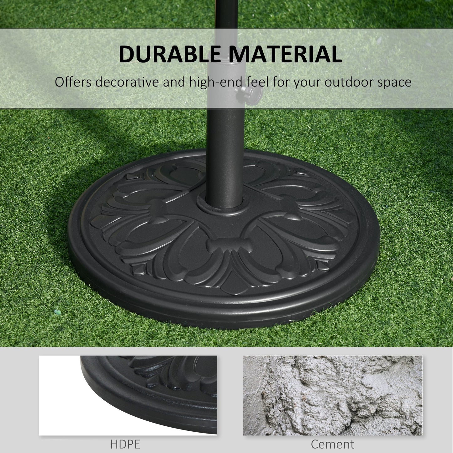 13kg Round Parasol Base Sun Umbrella Weight Stand Holder Patio