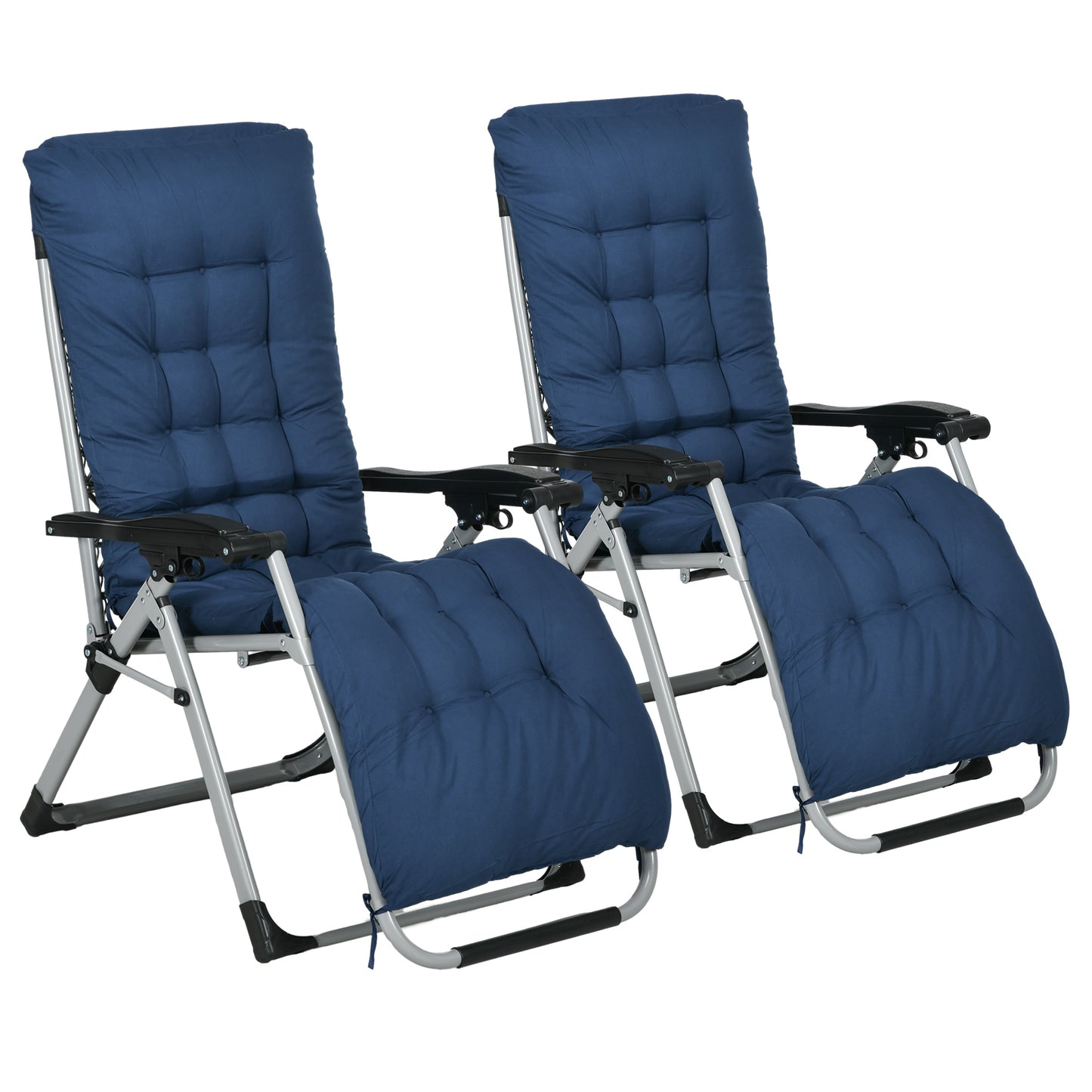 2pc Reclining Zero Gravity Sun Loungers