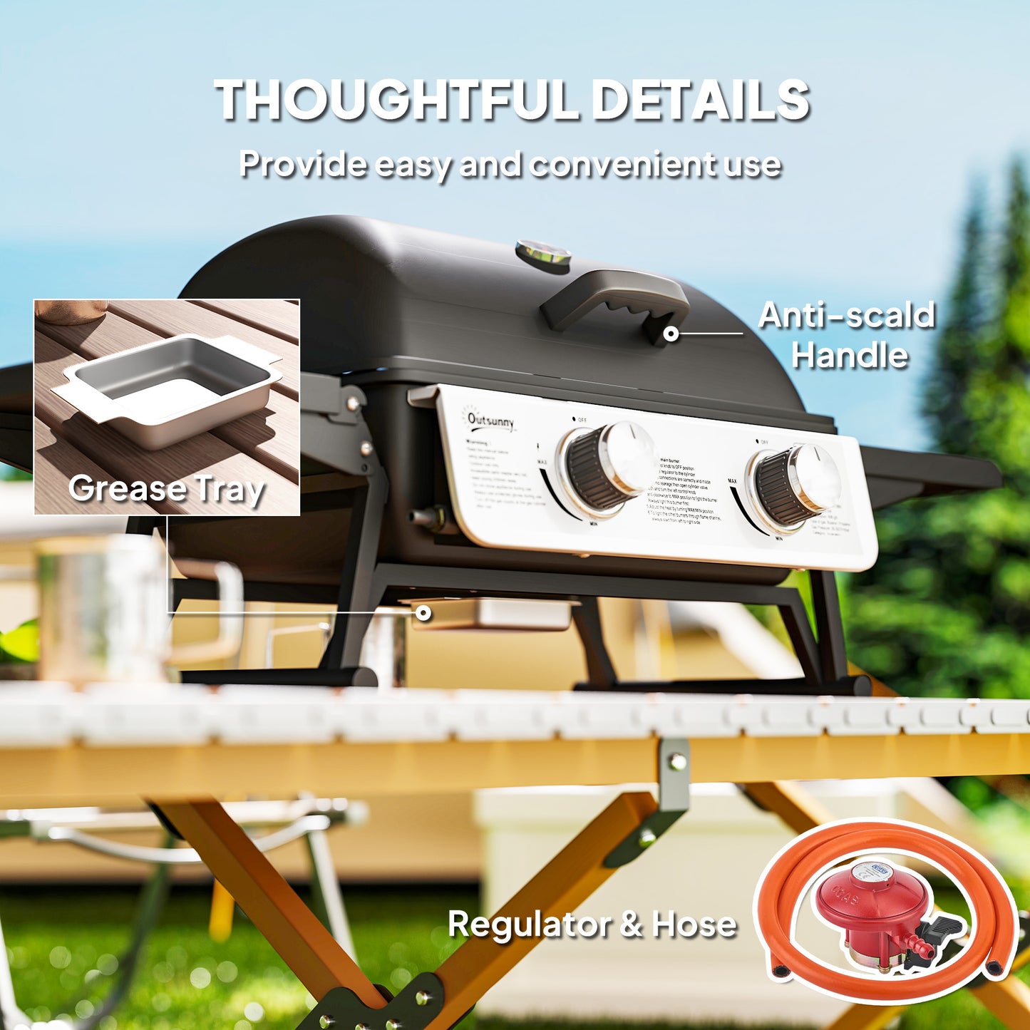 Two-Burner Compact Gas Grill