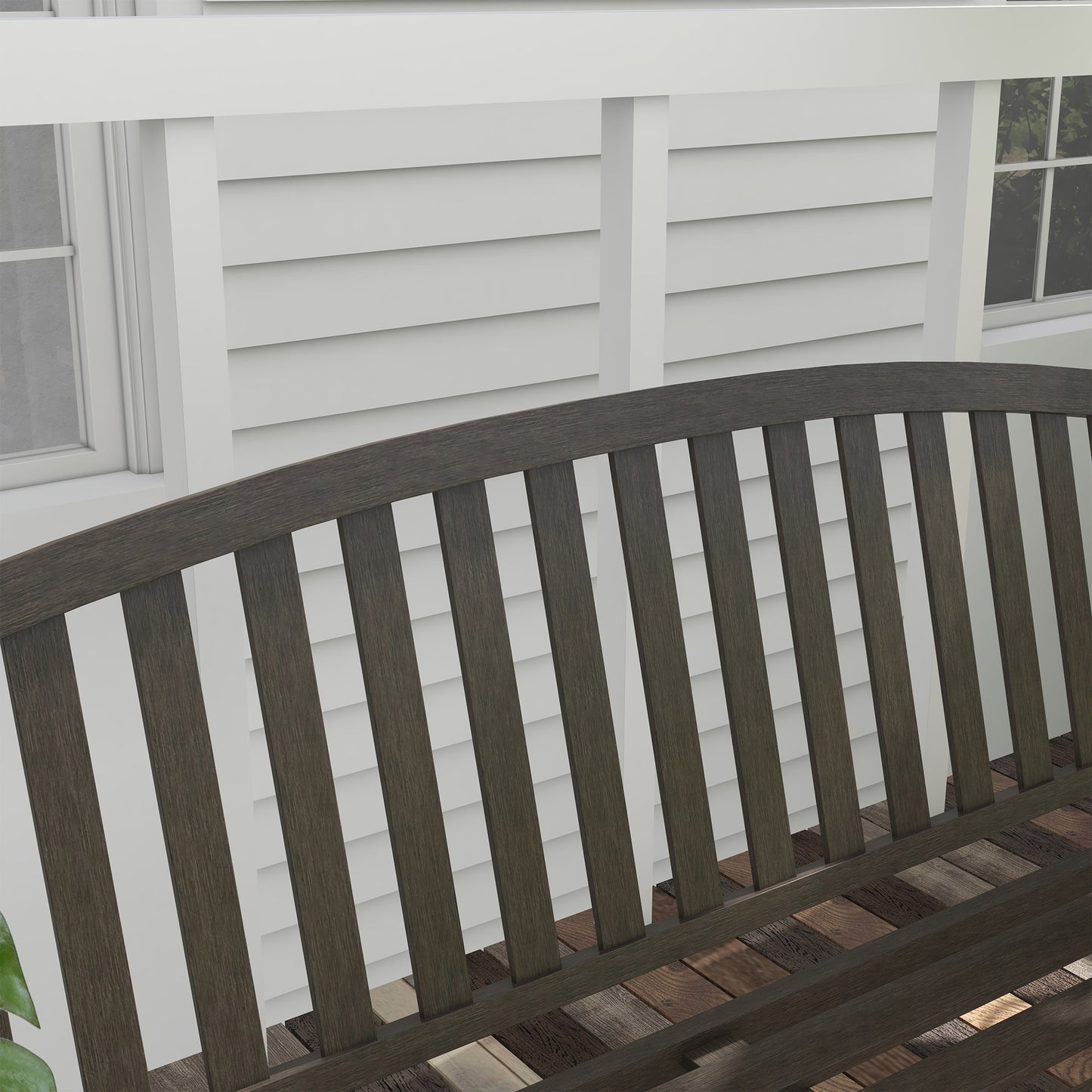 Two-Seater Simple Metal Bench