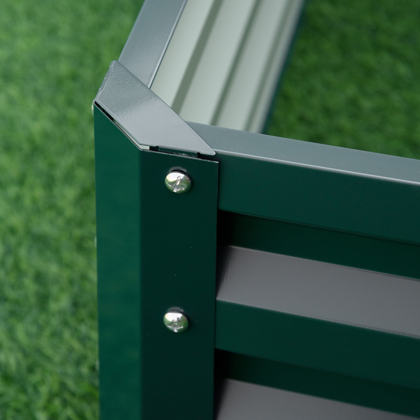 Square Raised Garden Bed Box with Weatherized Steel Frame