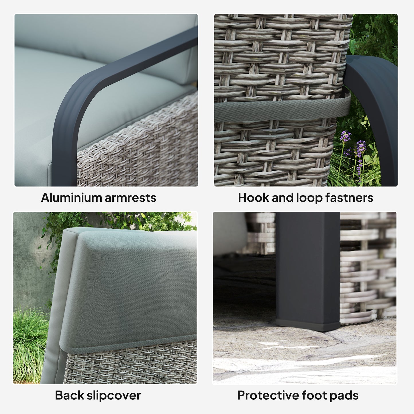 140° Reclining Rattan Armchair