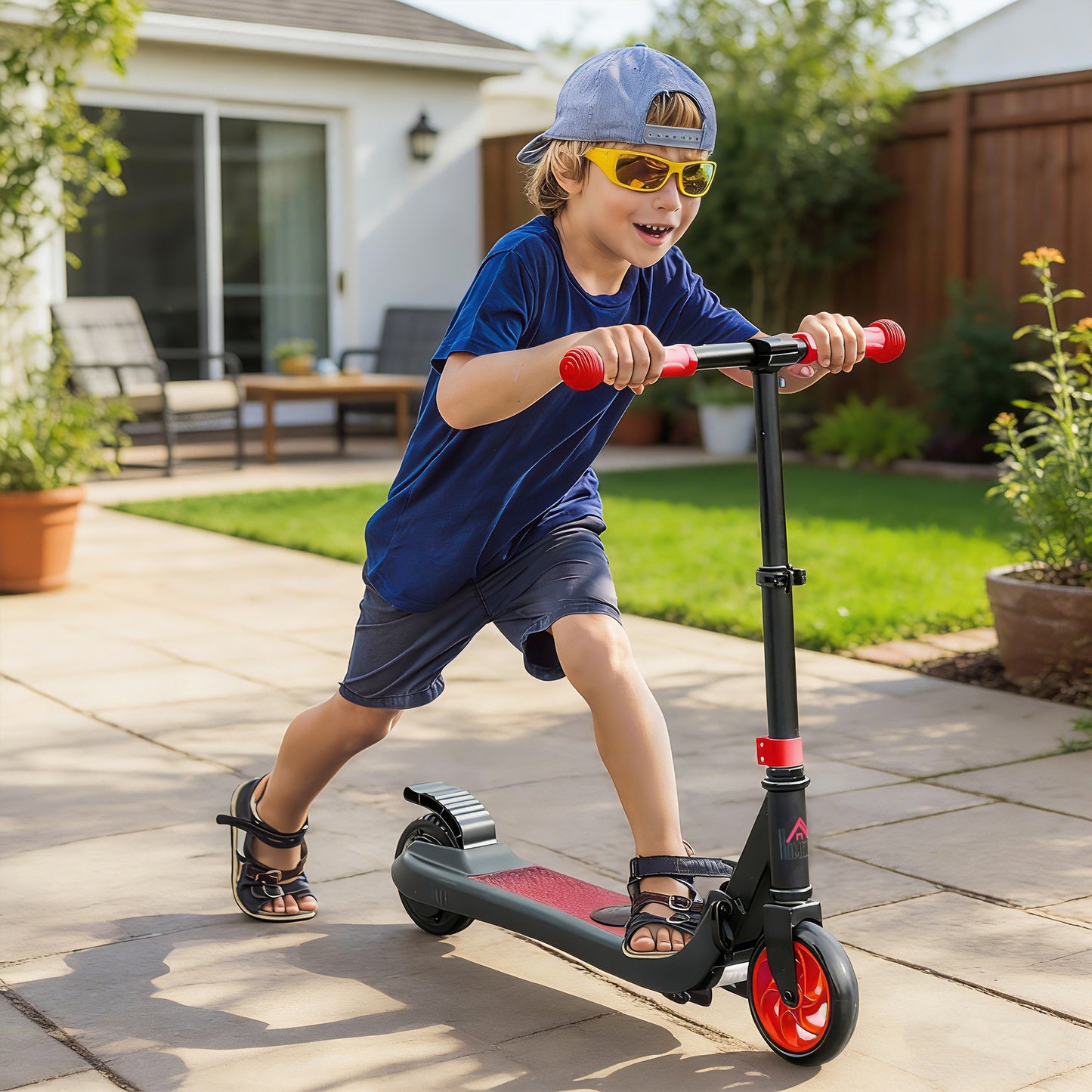 Folding Electric Scooter with Brake, for Ages 6+ Years