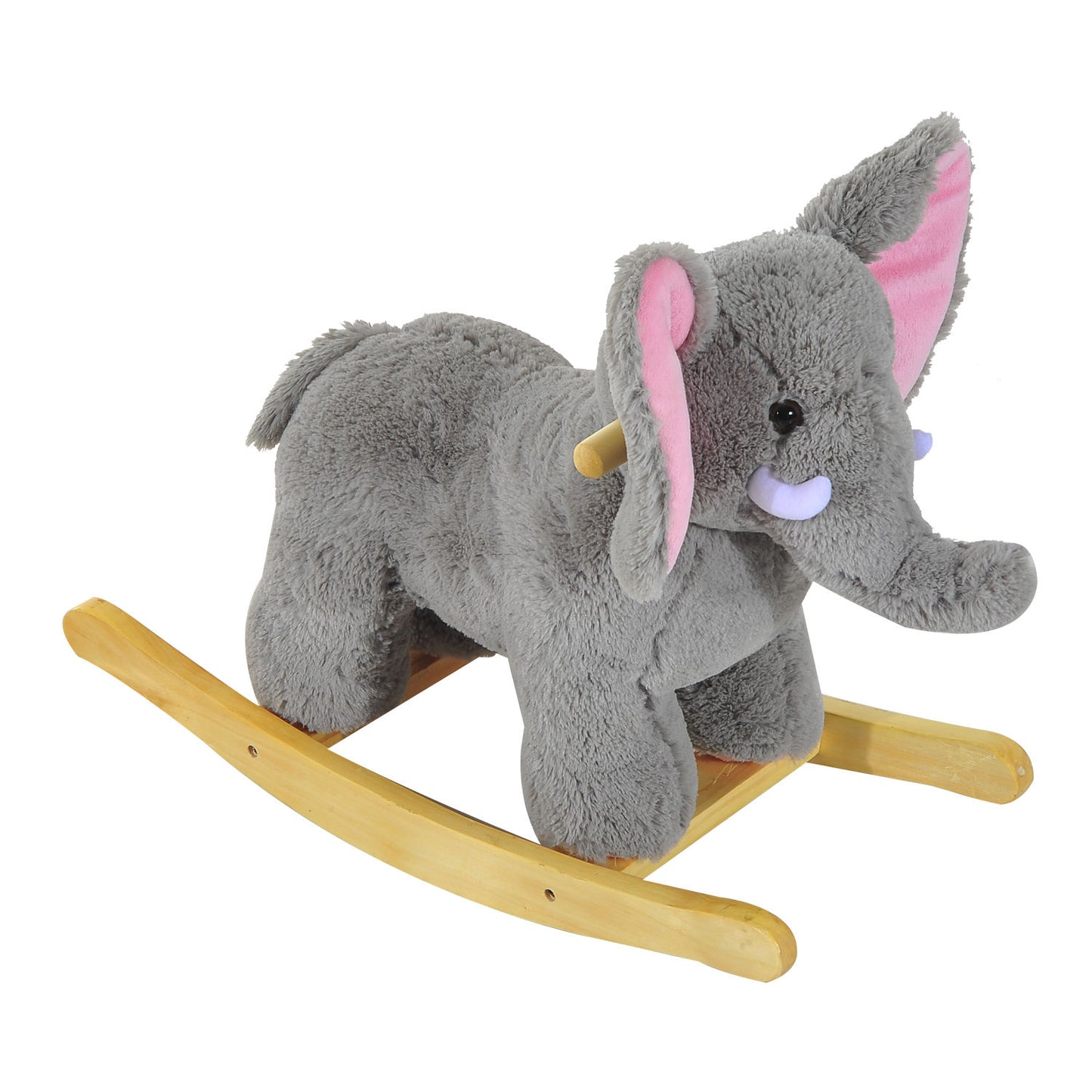 Kids Children Rocking Horse Plush Ride on Animal Wooden Riding
