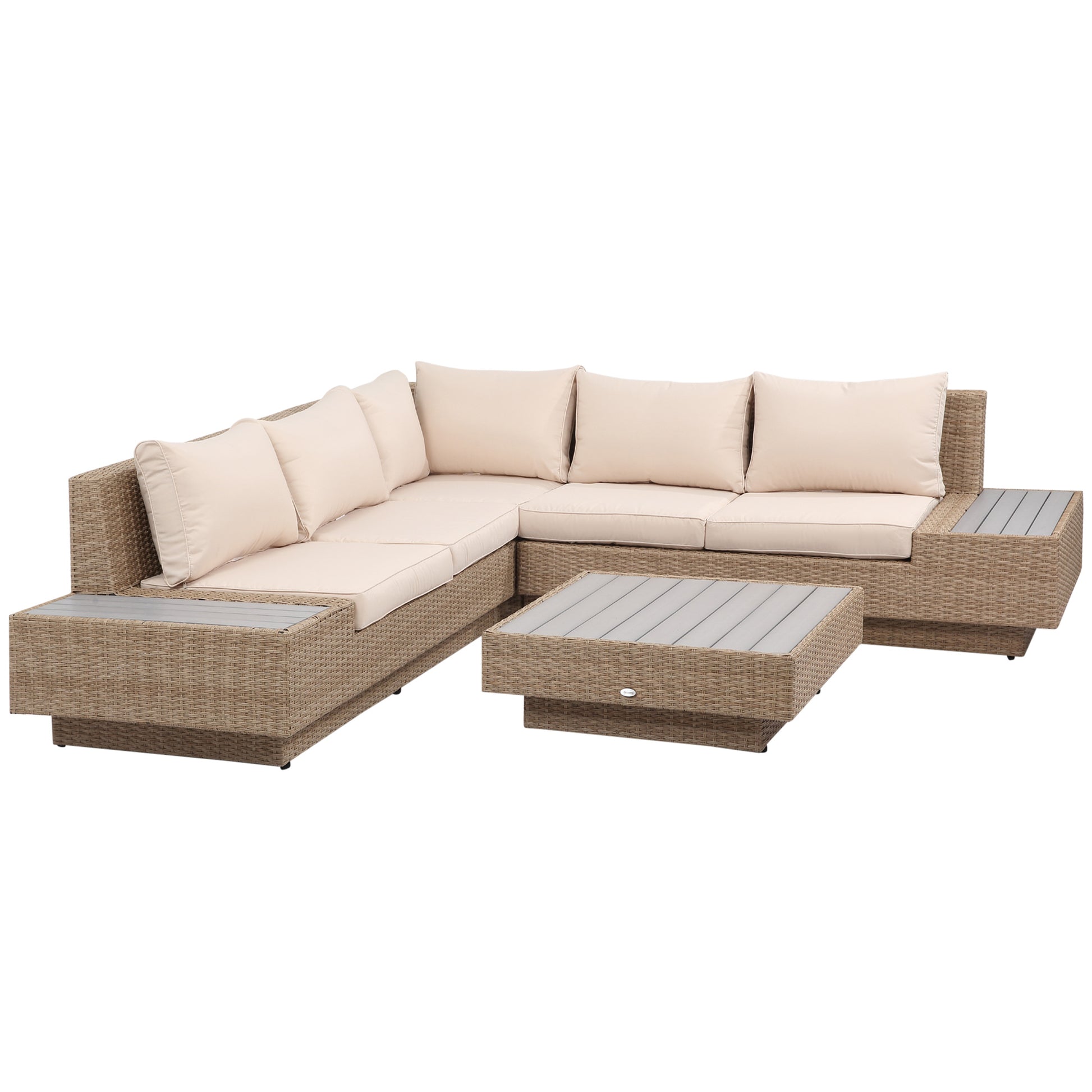 4 Pieces Rattan Garden Furniture Set (4)