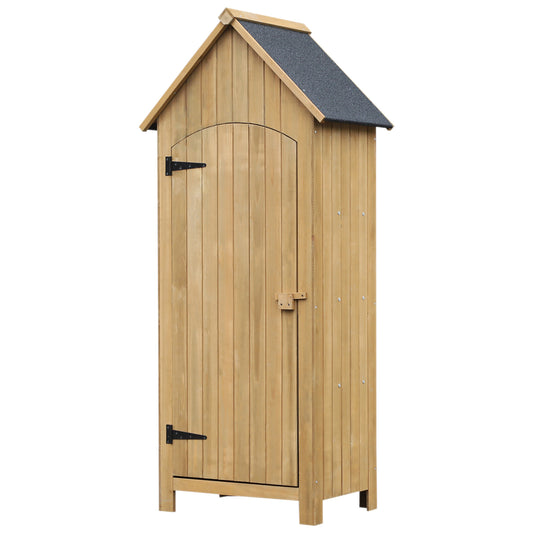 Wooden Garden Storage Shed with 3 Shelves