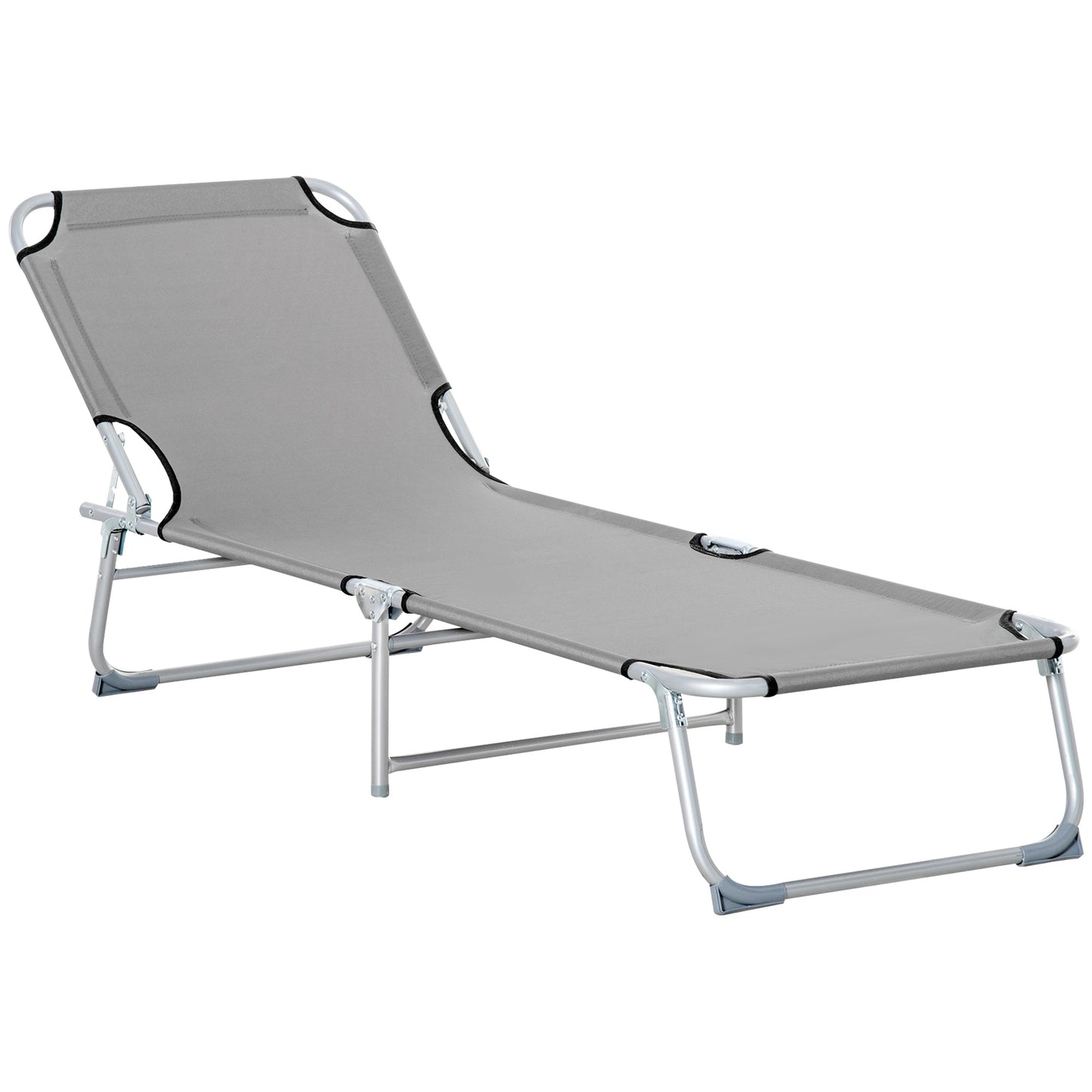 Reclining Sun Lounger Chair Folding Camping Bed (1)