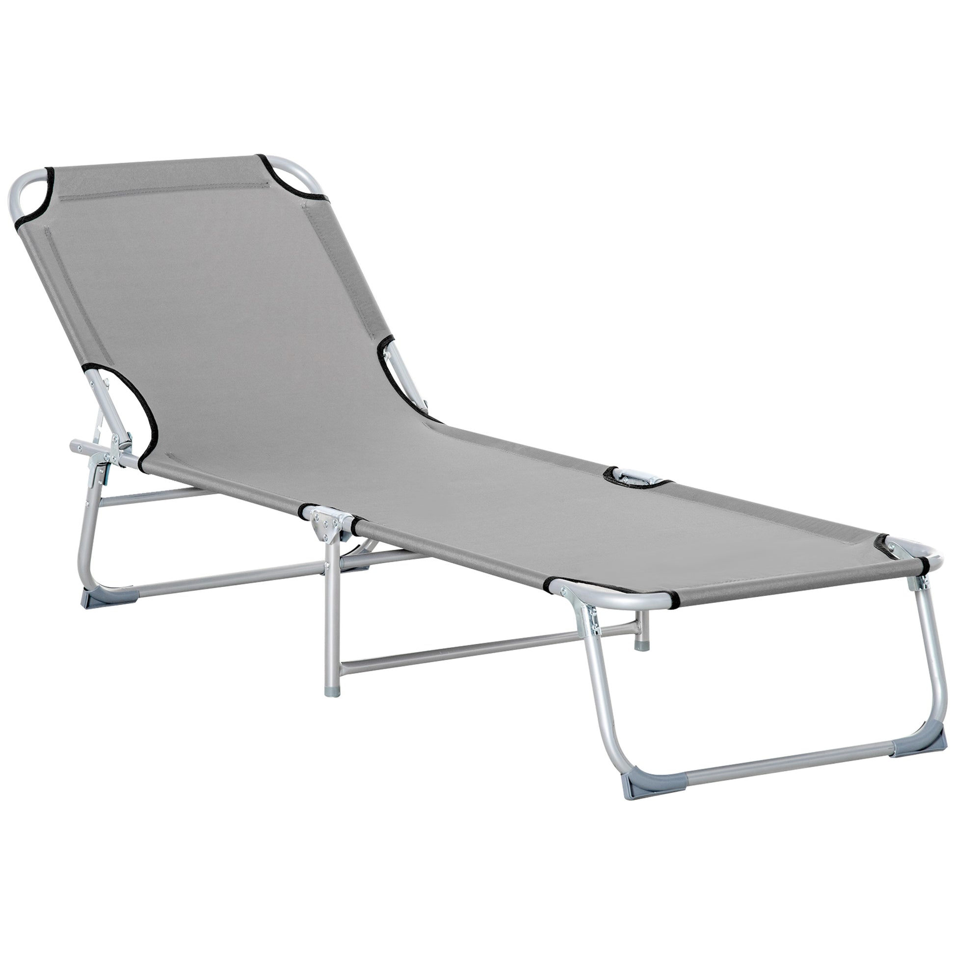 Reclining Sun Lounger Chair Folding Camping Bed (1)