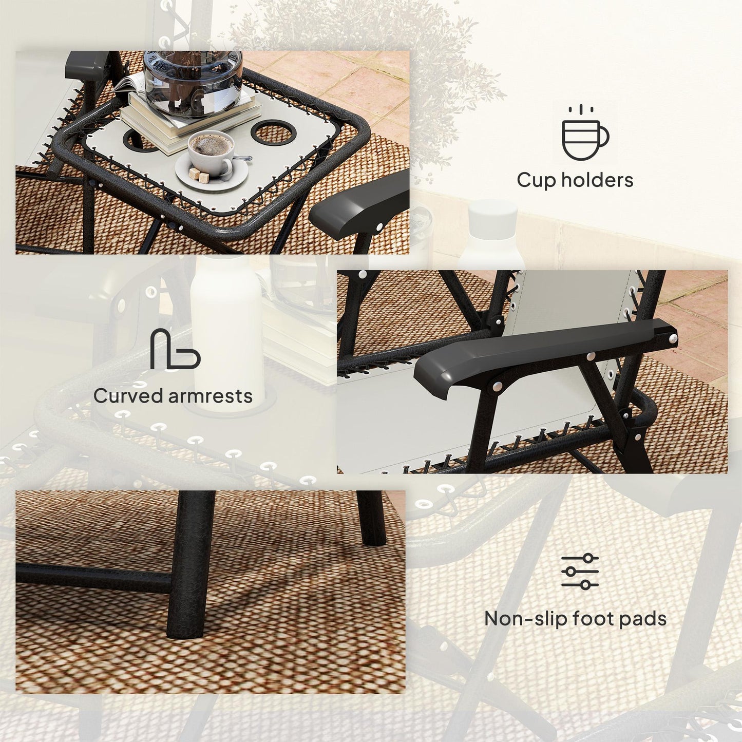 Three-Piece Garden Table and Chair Set