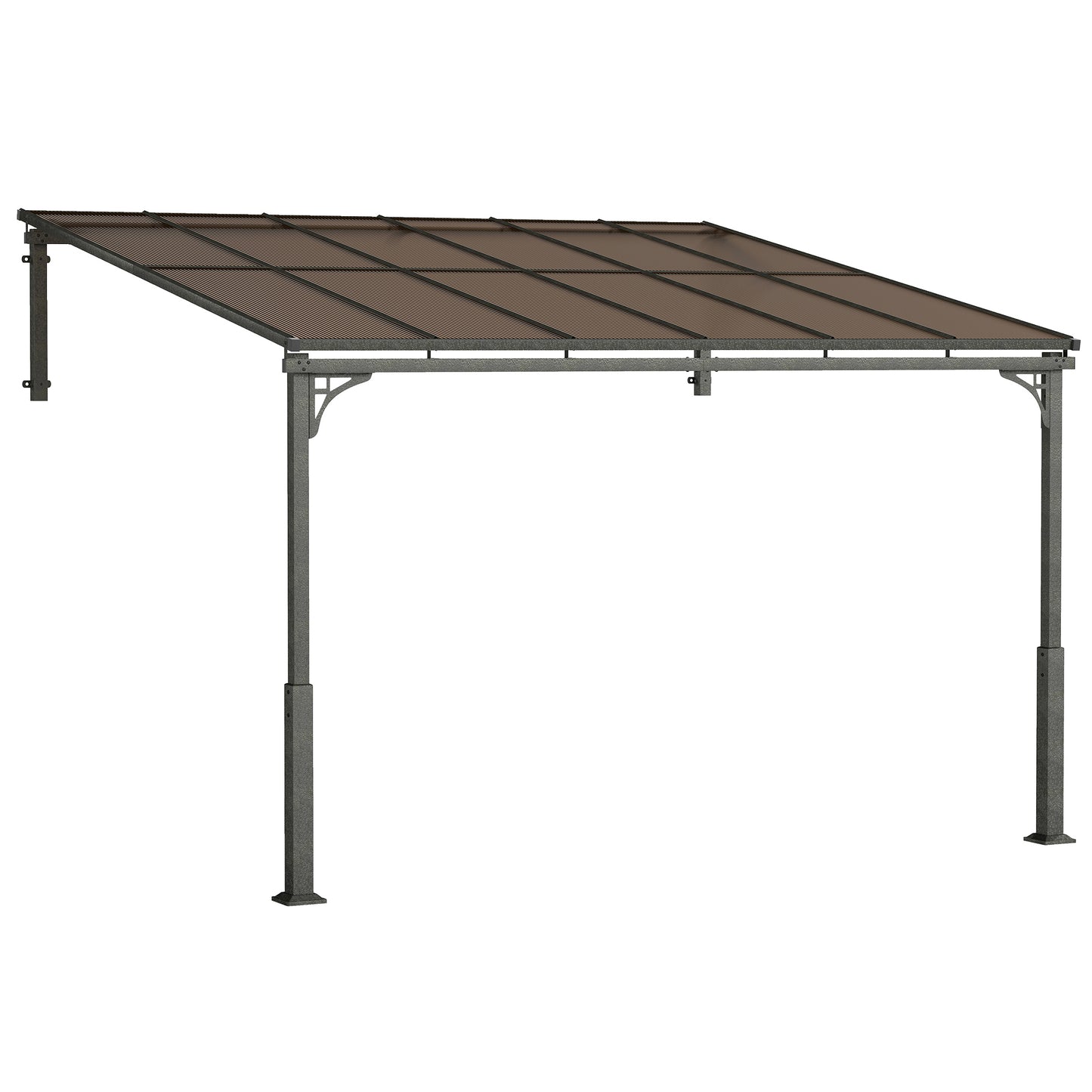 3.4 x 3 m Metal Lean-to Pergola