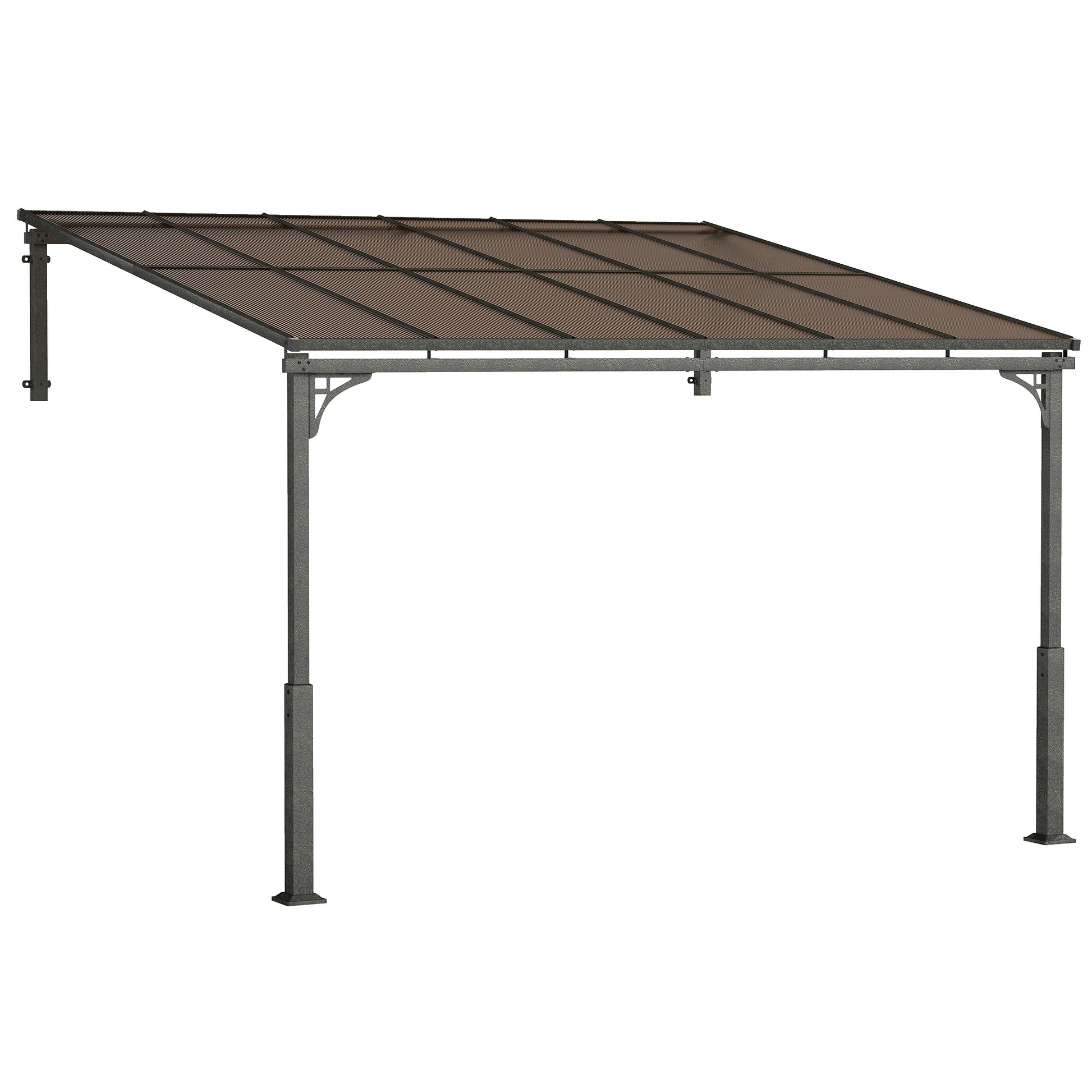 3.4 x 3 m Metal Lean-to Pergola