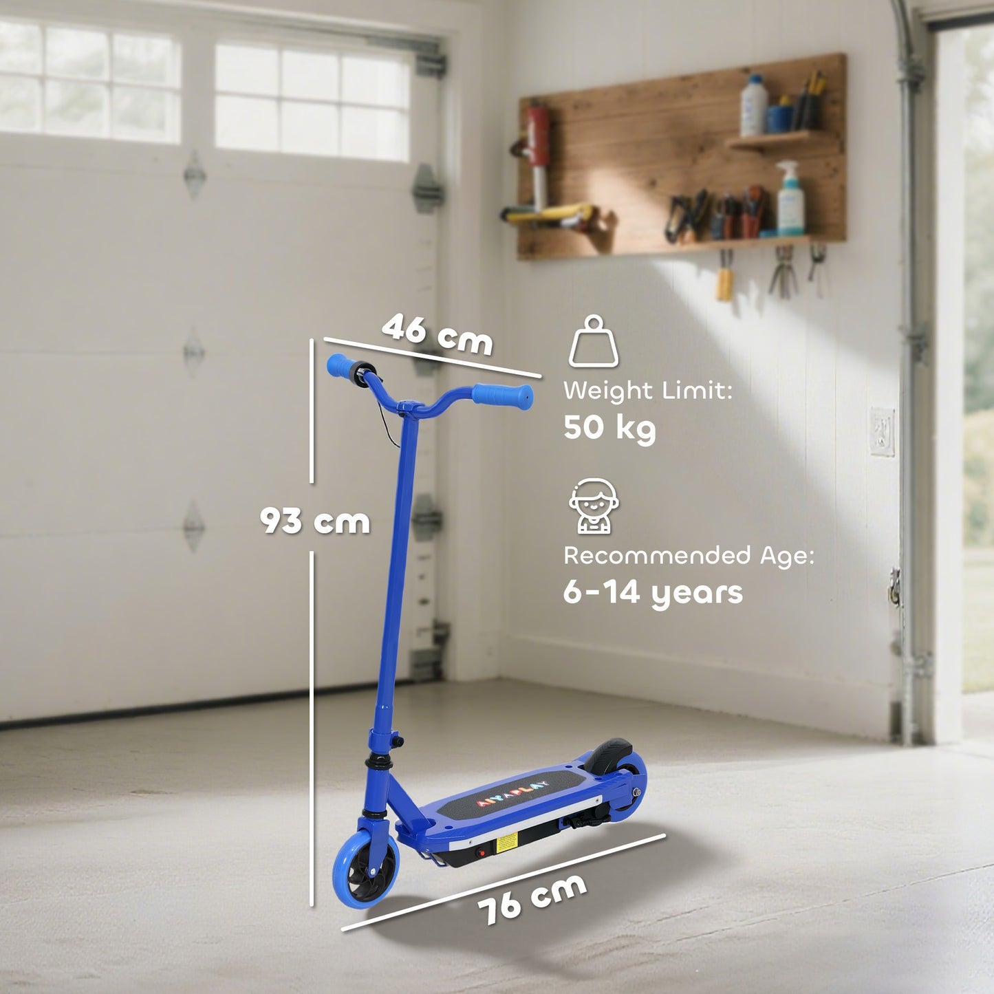 Electric Scooter for Kids 6-14 Years, with Colourful Lights