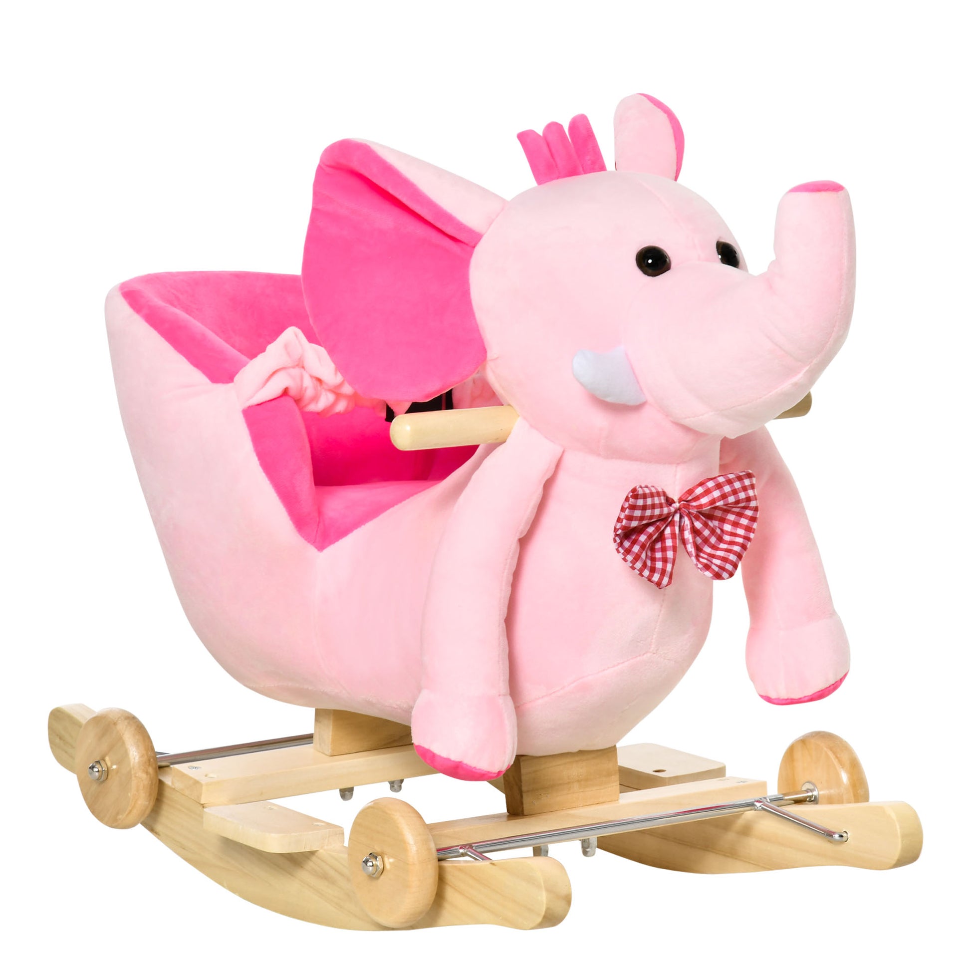 2 In 1 Plush Baby Ride on Rocking Horse Elephant Rocker