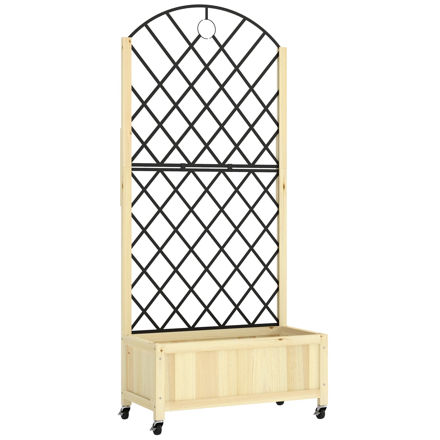 Raised Garden Bed with Metal Trellis (1)