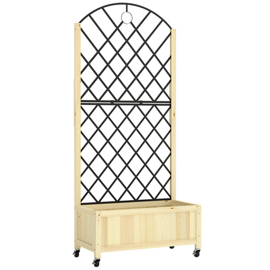 Raised Garden Bed with Metal Trellis (1)