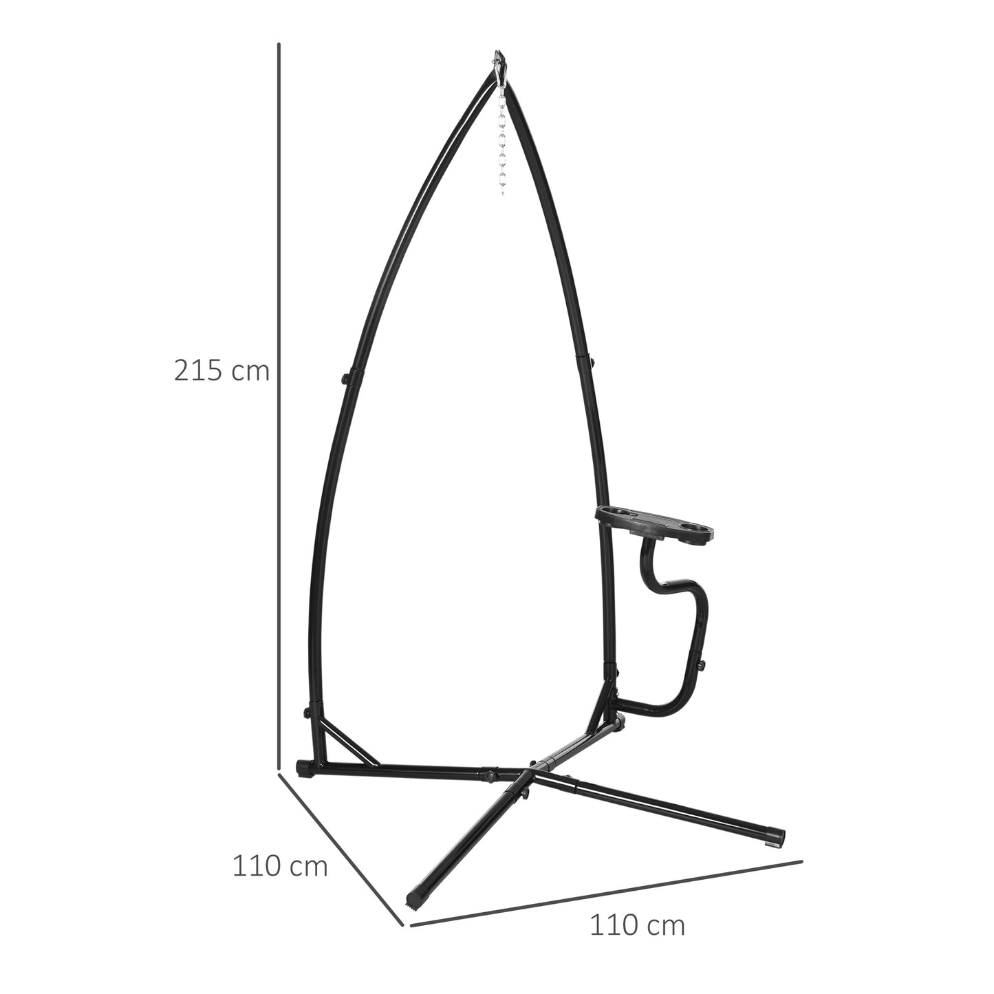 Hammock Chair Stand Only Construction Heavy Duty Metal C-Stand