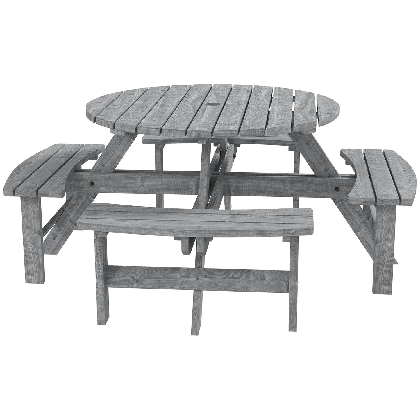 8-Seater Wooden Picnic Set
